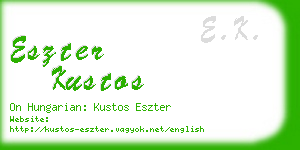 eszter kustos business card